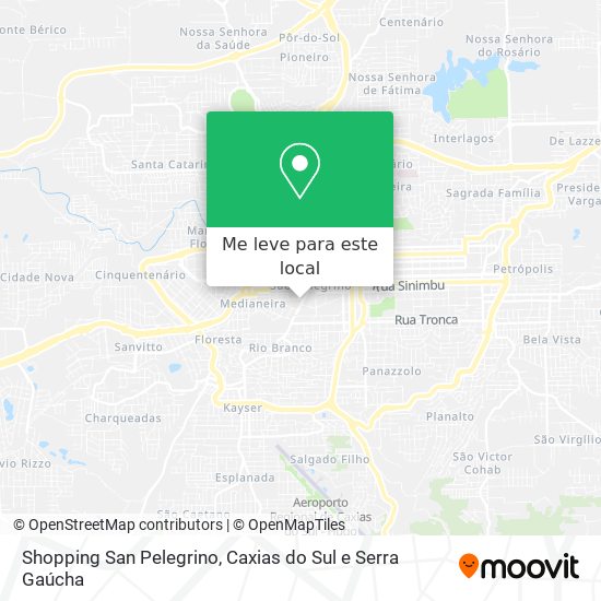 Shopping San Pelegrino mapa