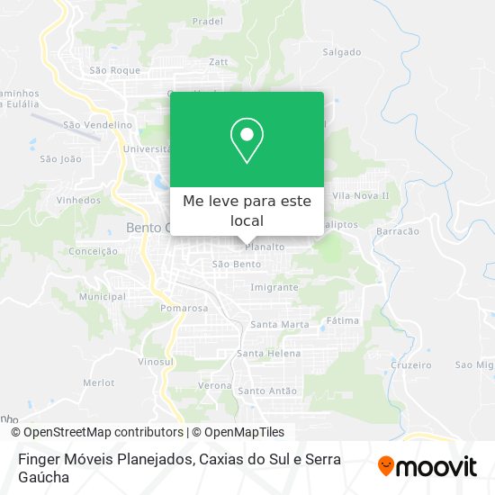 Finger Móveis Planejados mapa