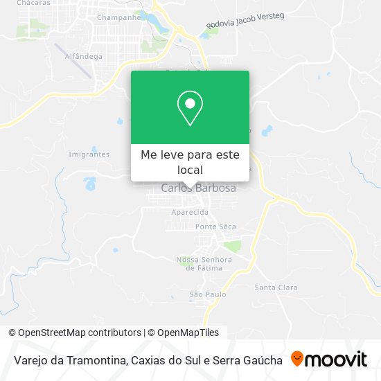 Varejo da Tramontina mapa