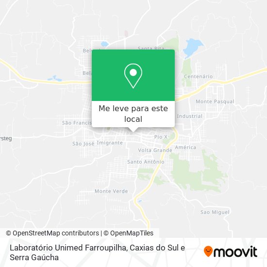 Laboratório Unimed Farroupilha mapa