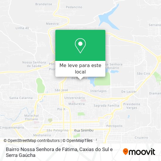 Bairro Nossa Senhora de Fátima mapa