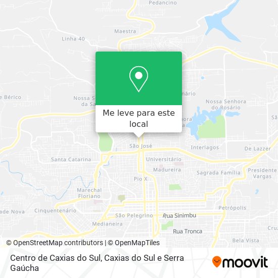 Centro de Caxias do Sul mapa