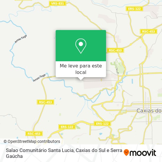 Salao Comunitário Santa Lucia mapa