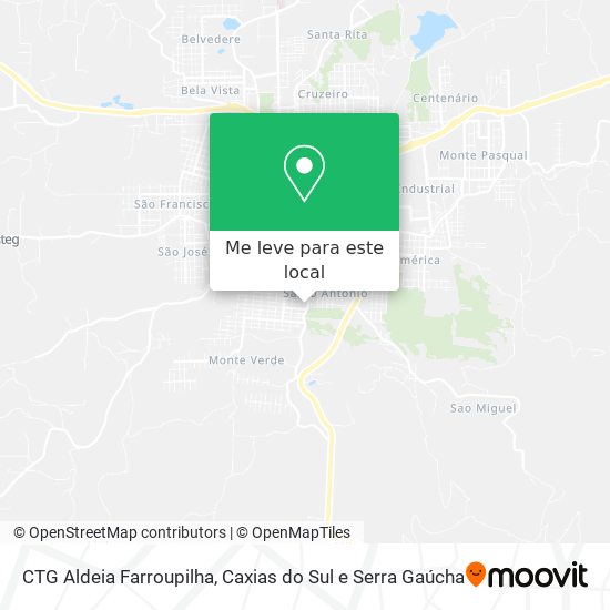 CTG Aldeia Farroupilha mapa