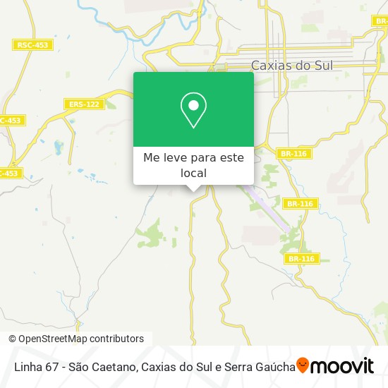 Linha 67 - São Caetano mapa