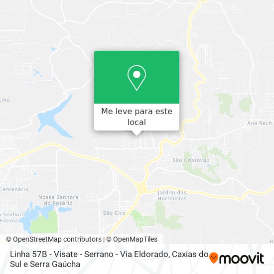 Linha 57B - Visate - Serrano - Via Eldorado mapa