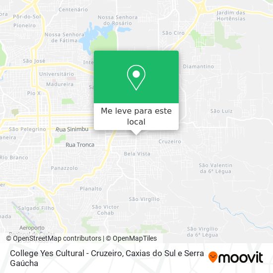 College Yes Cultural - Cruzeiro mapa