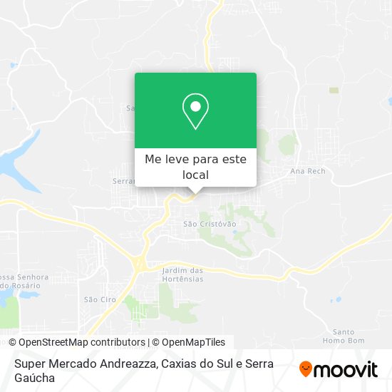 Super Mercado Andreazza mapa