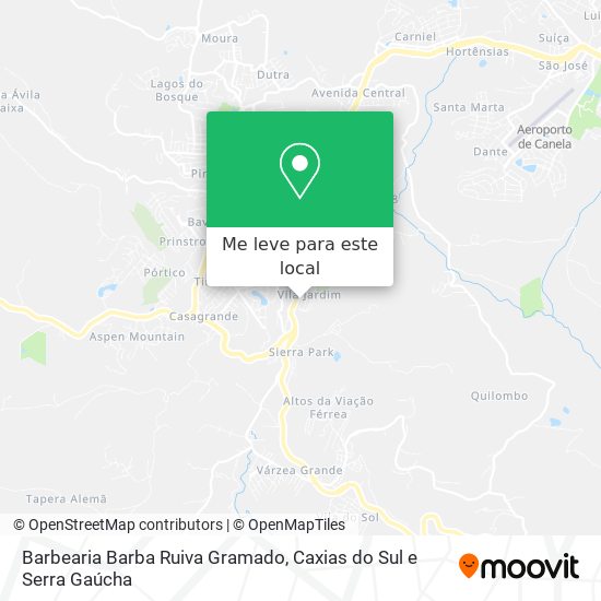 Barbearia Barba Ruiva Gramado mapa