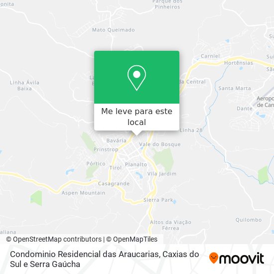 Condominio Residencial das Araucarias mapa