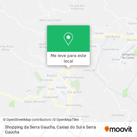 Shopping da Serra Gaucha mapa