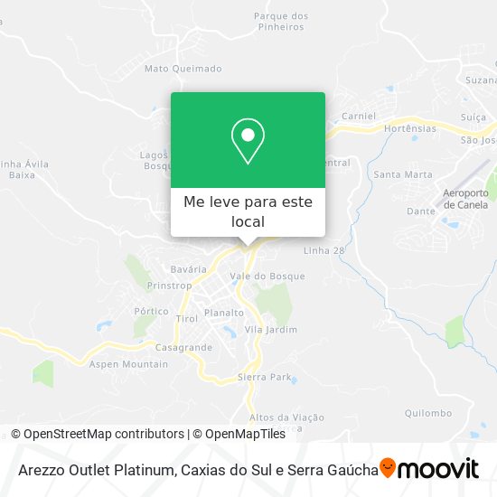 Arezzo Outlet Platinum mapa