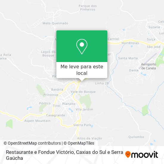 Restaurante e Fondue Victório mapa