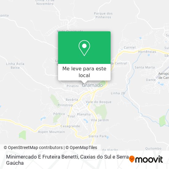 Minimercado E Fruteira Benetti mapa