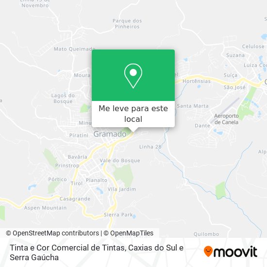 Tinta e Cor Comercial de Tintas mapa