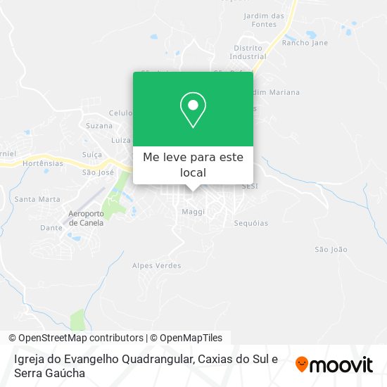 Igreja do Evangelho Quadrangular mapa