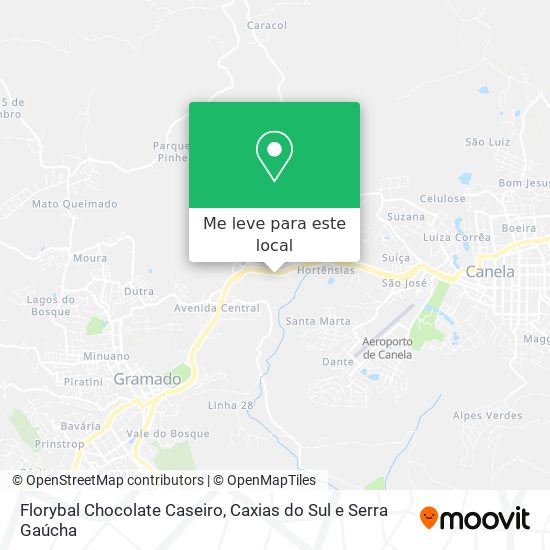 Florybal Chocolate Caseiro mapa