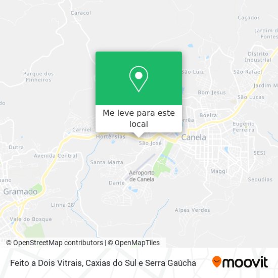 Feito a Dois Vitrais mapa