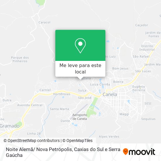 Noite Alemã/ Nova Petrópolis mapa