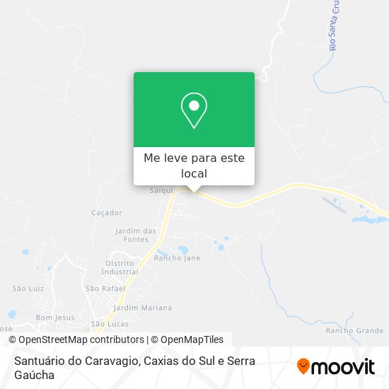 Santuário do Caravagio mapa