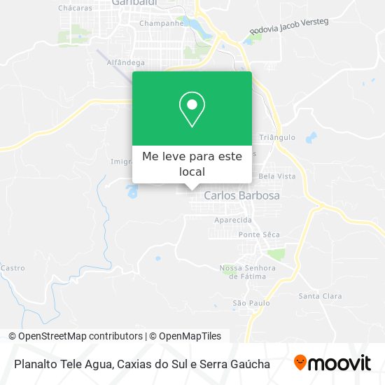 Planalto Tele Agua mapa