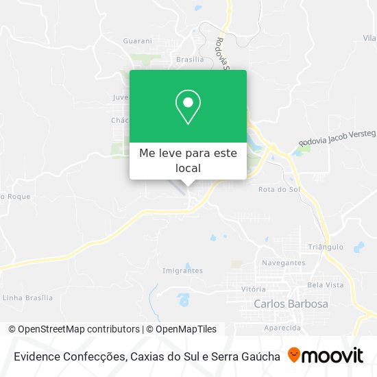Evidence Confecções mapa