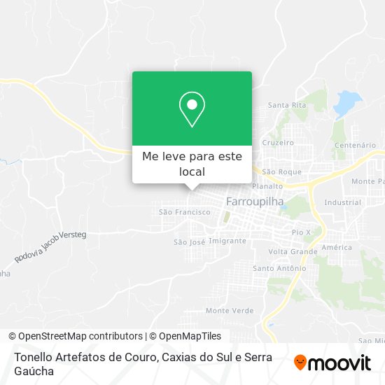 Tonello Artefatos de Couro mapa