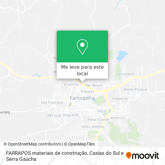 FARRAPOS materiais de construção mapa