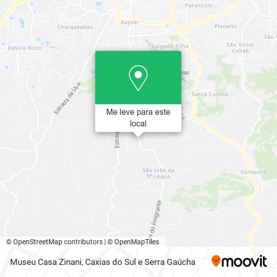 Museu Casa Zinani mapa