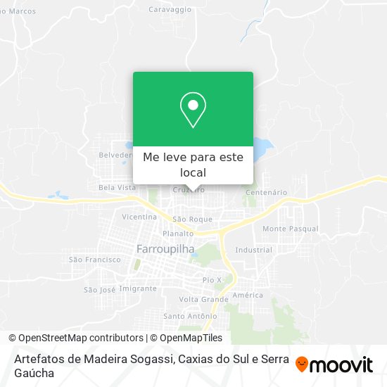 Artefatos de Madeira Sogassi mapa