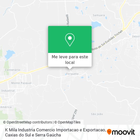 K Mila Industria Comercio Importacao e Exportacao mapa