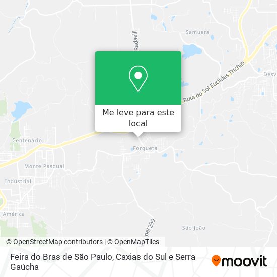 Feira do Bras de São Paulo mapa