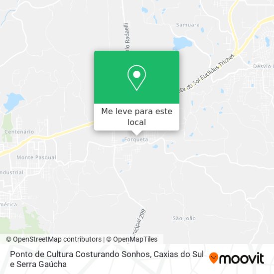 Ponto de Cultura Costurando Sonhos mapa