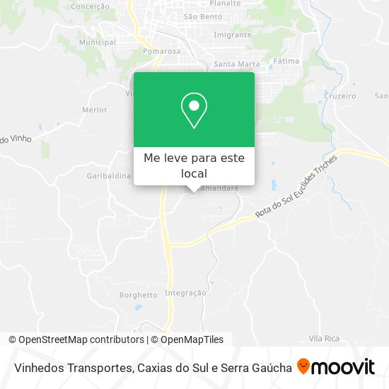 Vinhedos Transportes mapa