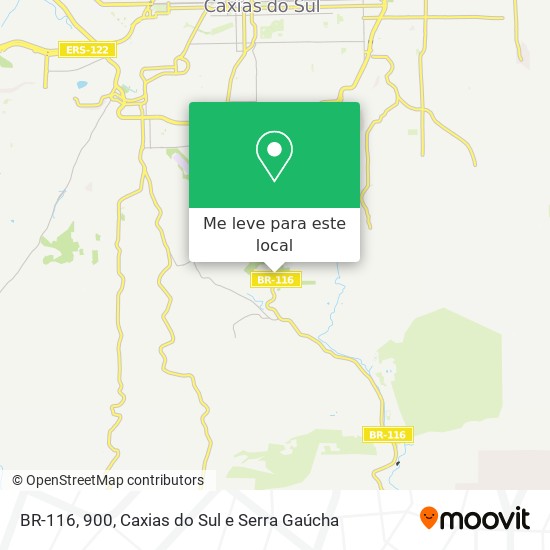 BR-116, 900 mapa