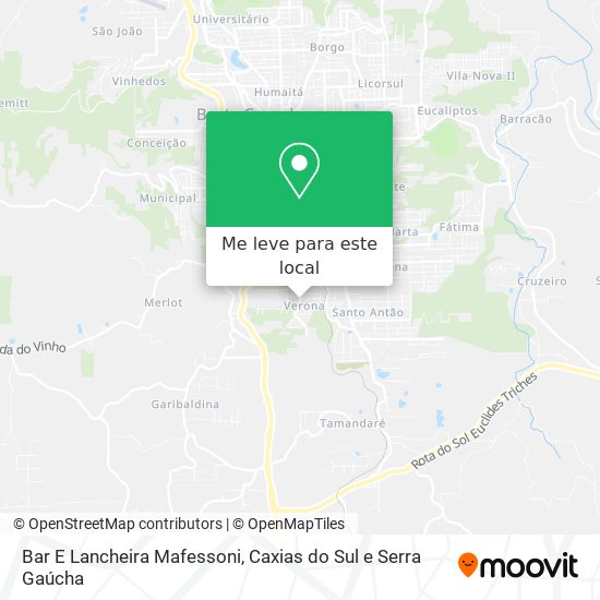 Bar E Lancheira Mafessoni mapa
