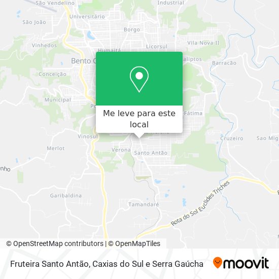Fruteira Santo Antão mapa
