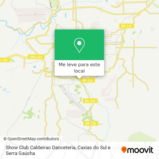 Show Club Caldeirao Danceteria mapa