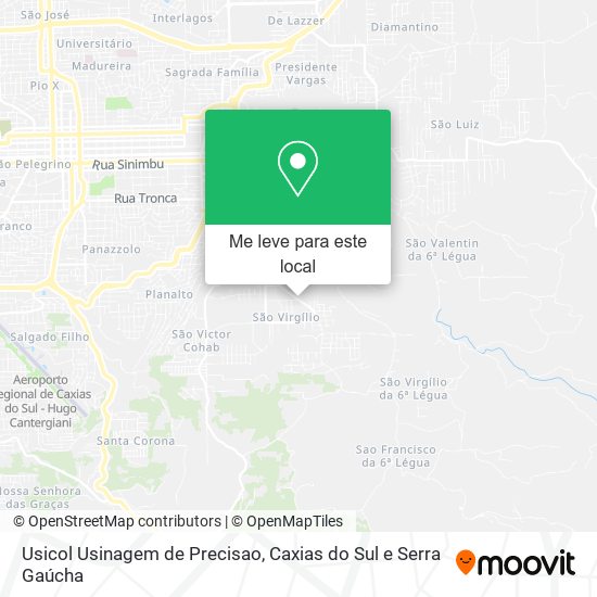 Usicol Usinagem de Precisao mapa