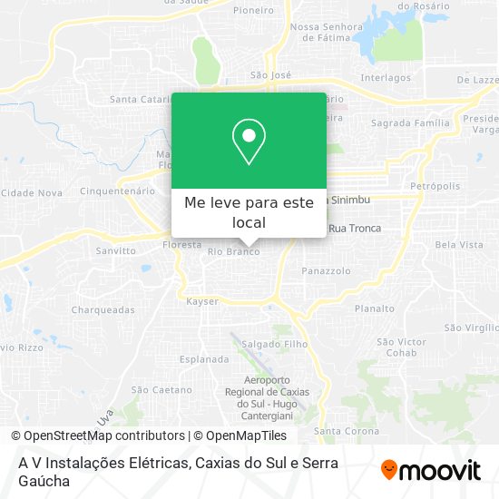 A V Instalações Elétricas mapa