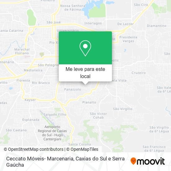 Ceccato Móveis- Marcenaria mapa