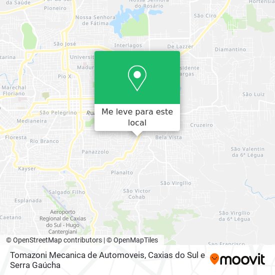 Tomazoni Mecanica de Automoveis mapa