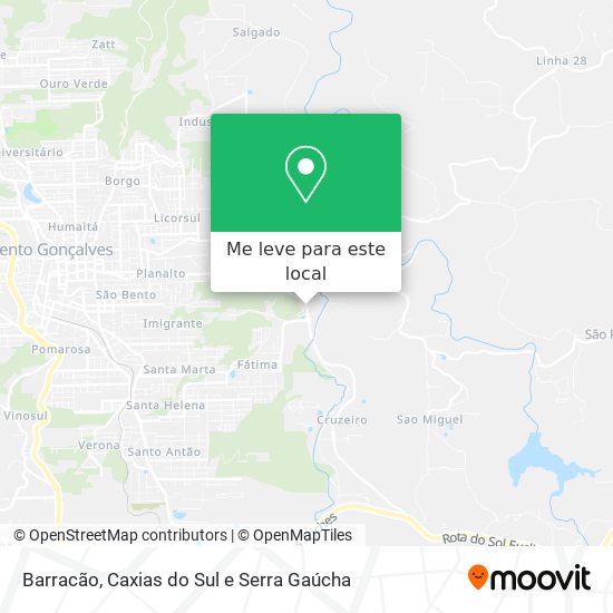 Barracão mapa