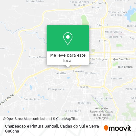 Chapeacao e Pintura Sangali mapa