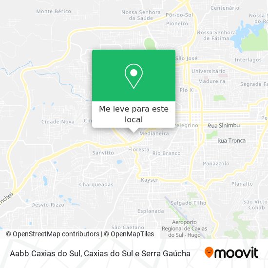 Aabb Caxias do Sul mapa