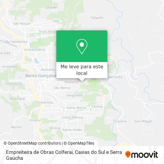 Empreiteira de Obras Colferai mapa