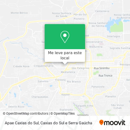 Apae Caxias do Sul mapa