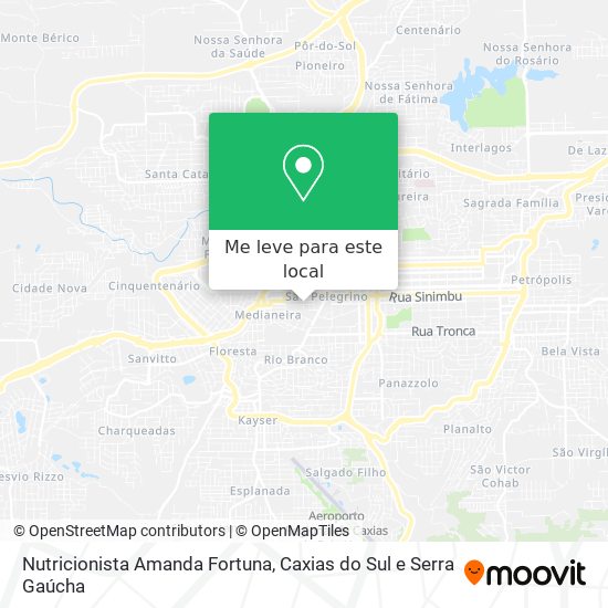 Nutricionista Amanda Fortuna mapa