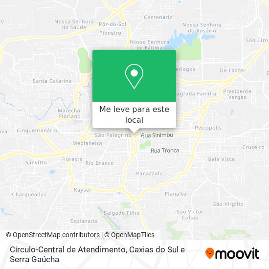 Círculo-Central de Atendimento mapa