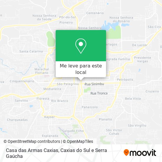 Casa das Armas Caxias mapa